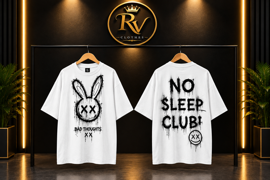 No Sleep Club – Oversized Graphic T-Shirt