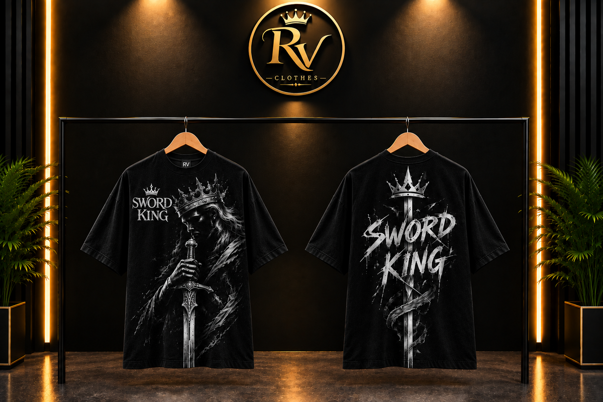 sword king  – Oversized Graphic T-Shirt