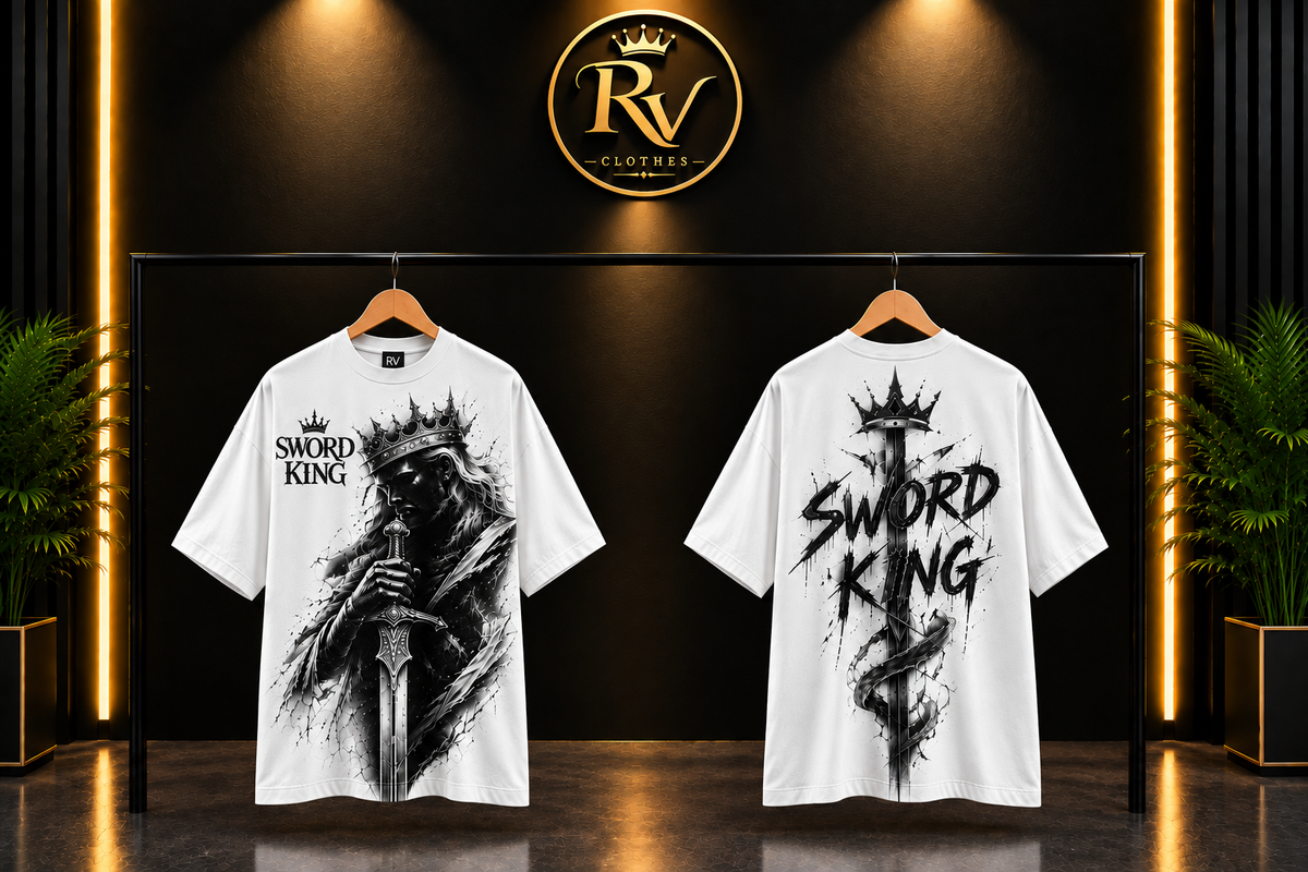 sword king  – Oversized Graphic T-Shirt