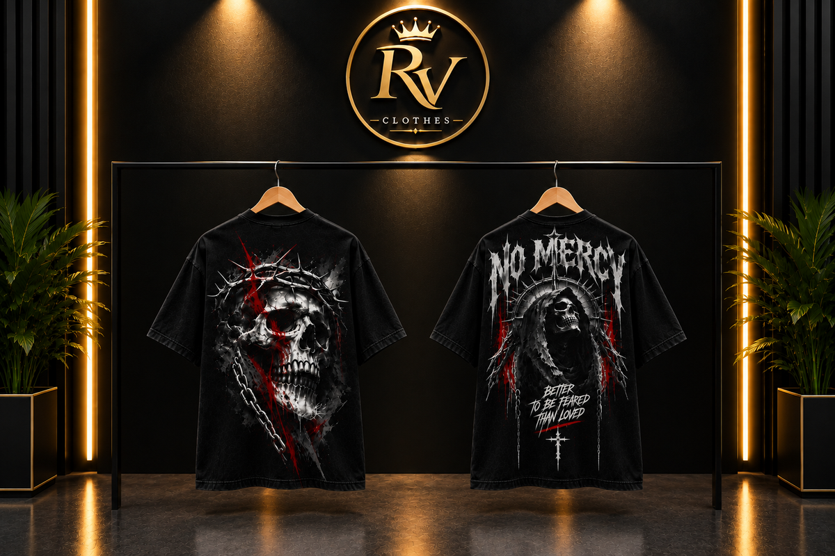 NO MERCY design outfit oversize t shirt