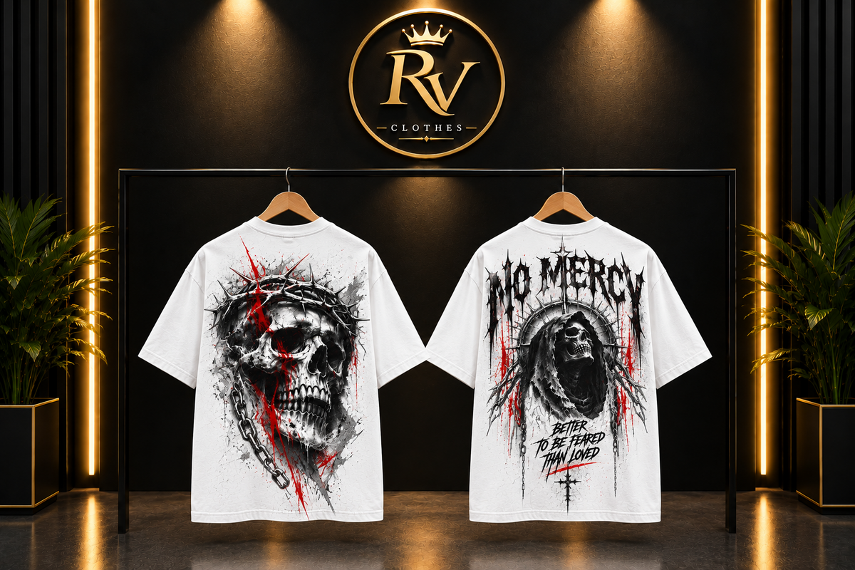 NO MERCY design outfit oversize t shirt
